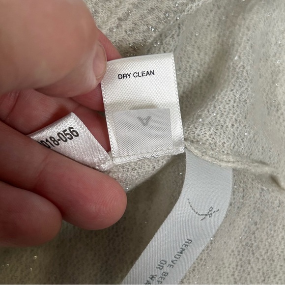 Ann Taylor Shimmery Cream Ribbed 3/4 Sleeve Blouse - Picture 13 of 14